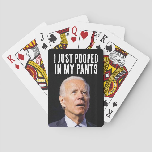BIDEN POOPED IN PANTS CHRISTMAS  PLAYING CARDS (Back)