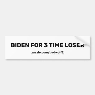 Biden pour 3 temps perdant bumper sticker final