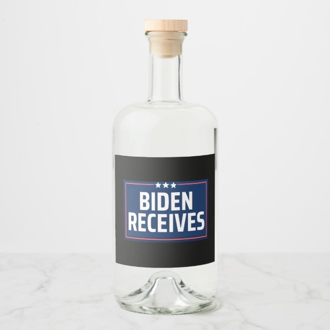 Biden Receives Liquor Bottle Label (Front)