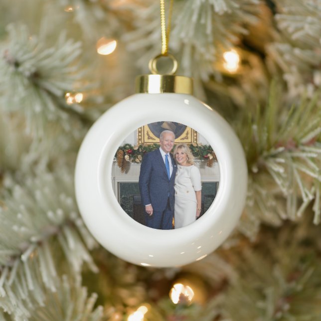 Biden State of the Christmas Union Address   Ceramic Ball Christmas Ornament (Tree)