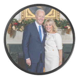 Biden State of the Christmas Union Address Hockey Puck