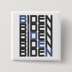 BIDEN text stacks 2 Inch Square Button