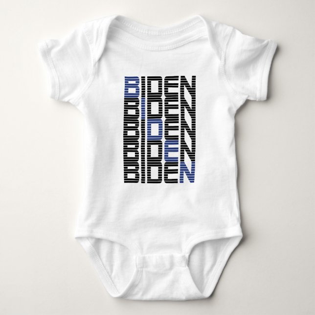 BIDEN text stacks Baby Bodysuit (Front)