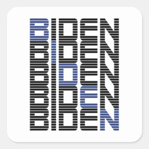 BIDEN text stacks Square Sticker