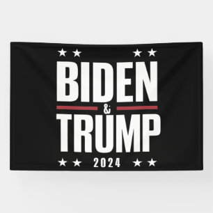 Biden Trump 2024 Funny Election Presidential VP Banner