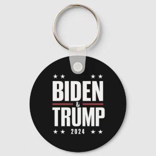 Biden Trump 2024 Funny Election Presidential VP Keychain