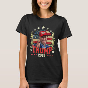 Biden Wearing Trump Red Hat Shirt Funny Trump 2024