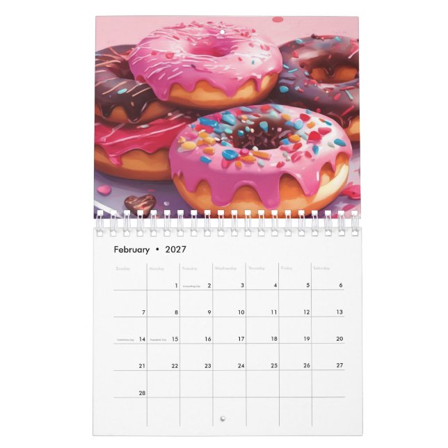 Bidon cadeau Calendrier des beignets mignons (Feb 2027)