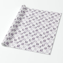 Biedermeier Fashion Vintage Lilac and White Toile