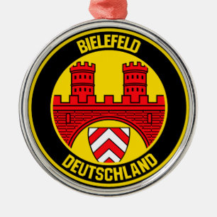 Bielefeld Round Emblem Metal Ornament