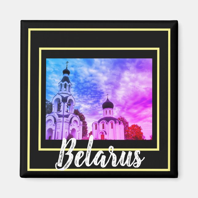 Biélorussie Architecture Eglise Magnet (Devant)