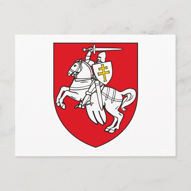 Biélorussie Armoiries Carte postale (Devant)