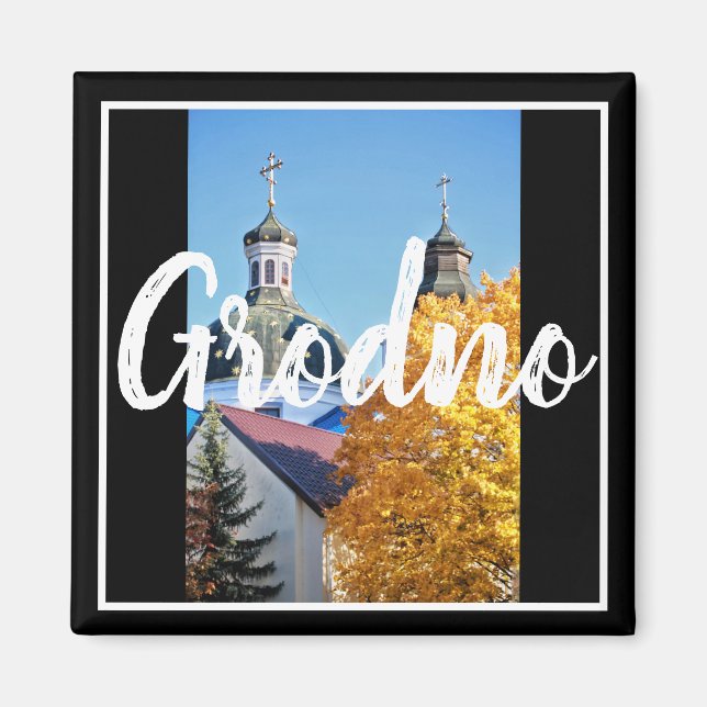 Biélorussie Grodno Architecture Magnet (Devant)
