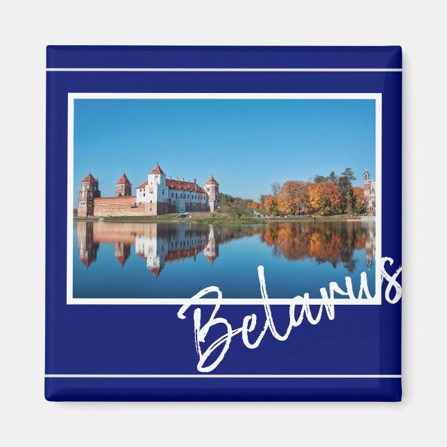 Biélorussie Mir Château Magnet d'architecture (Devant)