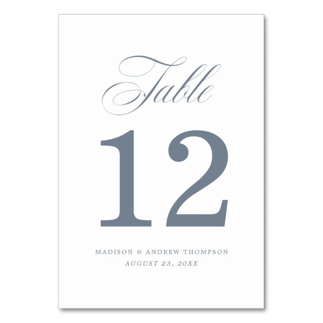 Bien aimé | Cartes de numéro de table Mariage (Par défaut)