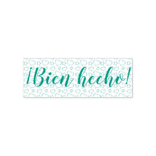 Bien Hecho good job in Spanish stamp for teacher