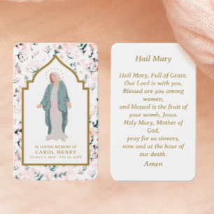 Bienheureuse Mère Catholique En Carte De Prière Mé