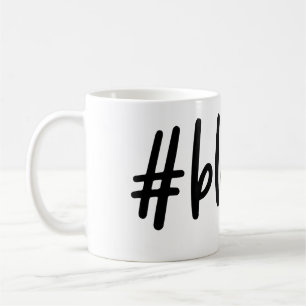 Bienheureux café Mug noir et blanc Merci gracieux