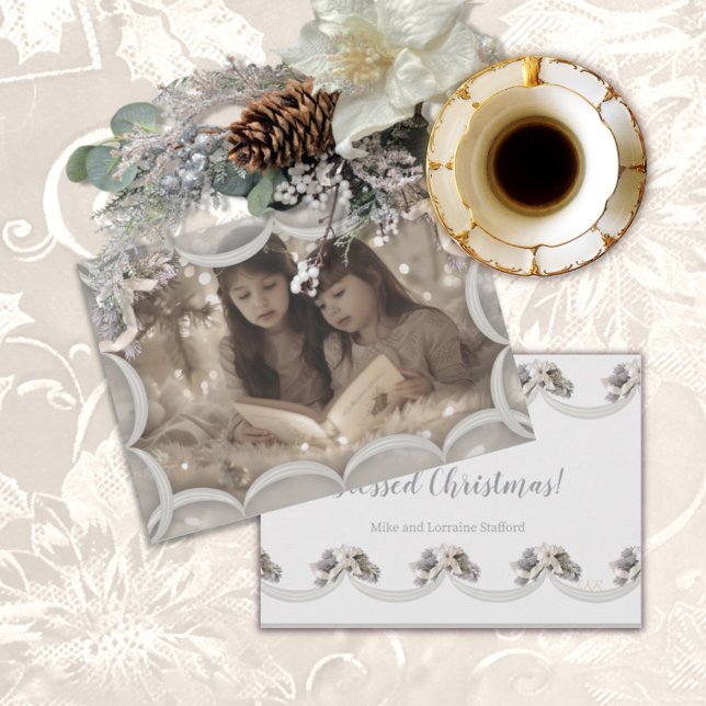 Bienheureux Carte photo transparent de Noël (Créateur téléchargé)