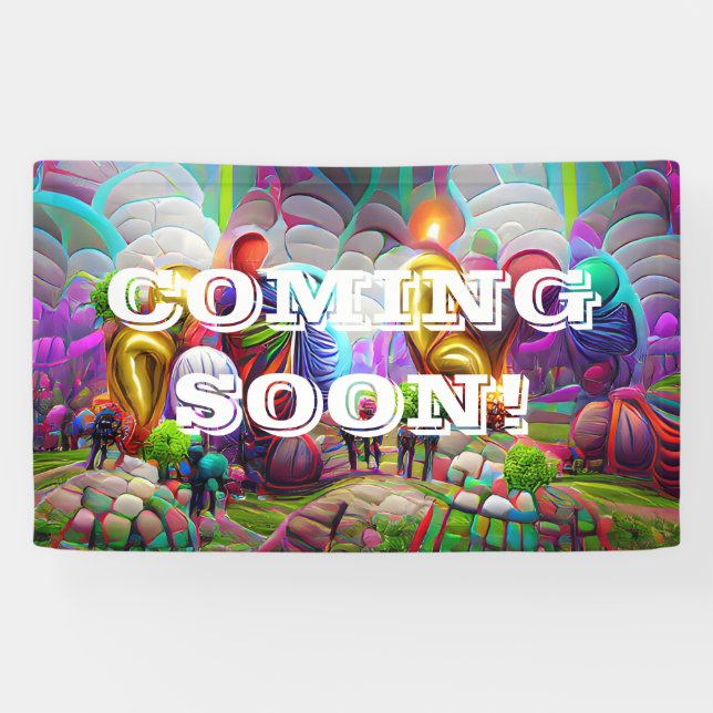 Bientôt Bannière Vinyl 3' x 5' (Horizontal)