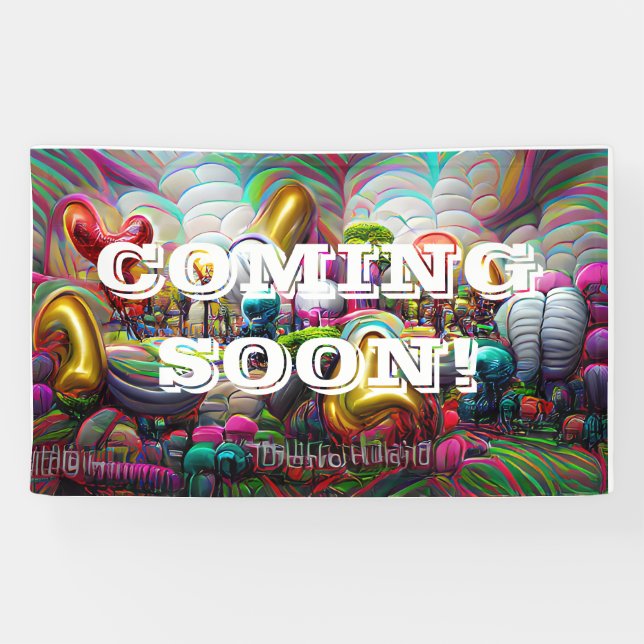 Bientôt Bannière Vinyl 3' x 5' (Horizontal)