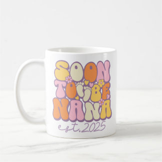 Bientôt être Nana 2025 Retro Super grand-mère Mug