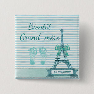 Bientôt  Grand-mère Baby Shower Button