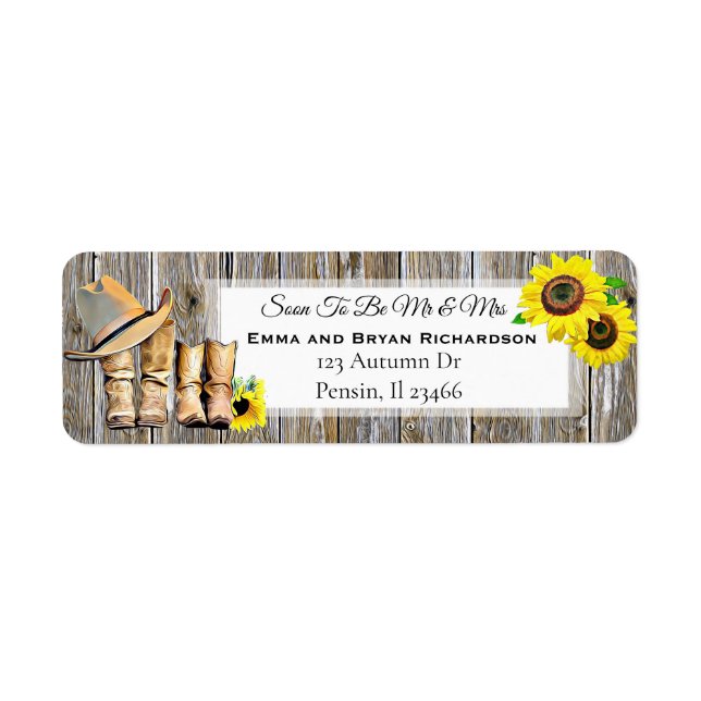 Bientôt M. et Mme Rustic Faire-part de mariage (Devant)