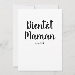 Bientot maman   Invitation Baby shower française