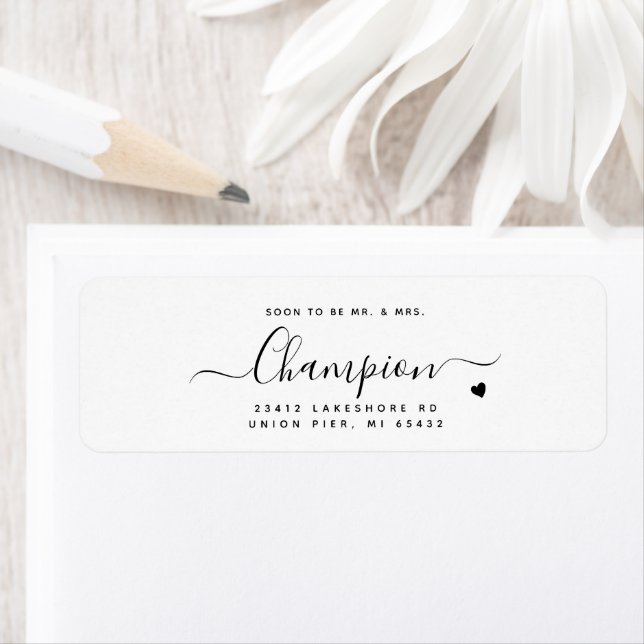 Bientôt Minimaliste Écriture Calligraphique Mariag (En situation)