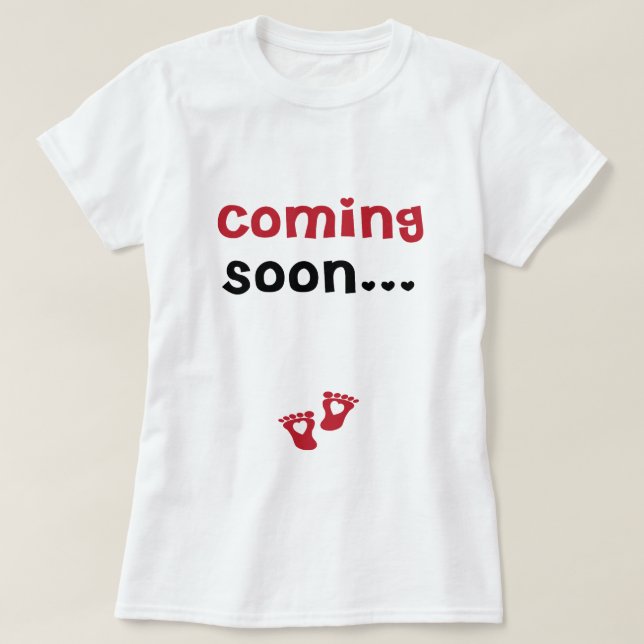 Bientôt T-shirt Thématique Maternité (Design devant)