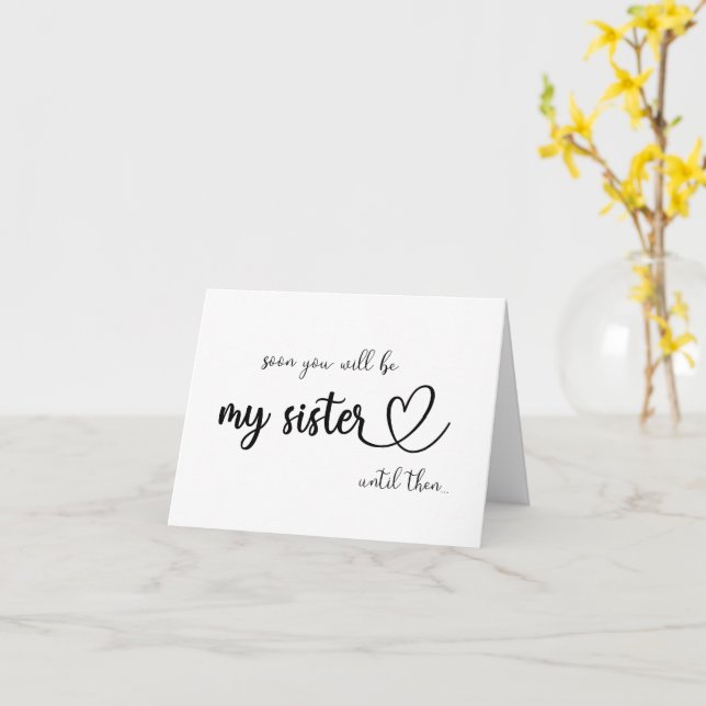 Bientôt tu seras ma soeur jusqu'à ce que la carte  (Fleur jaune)