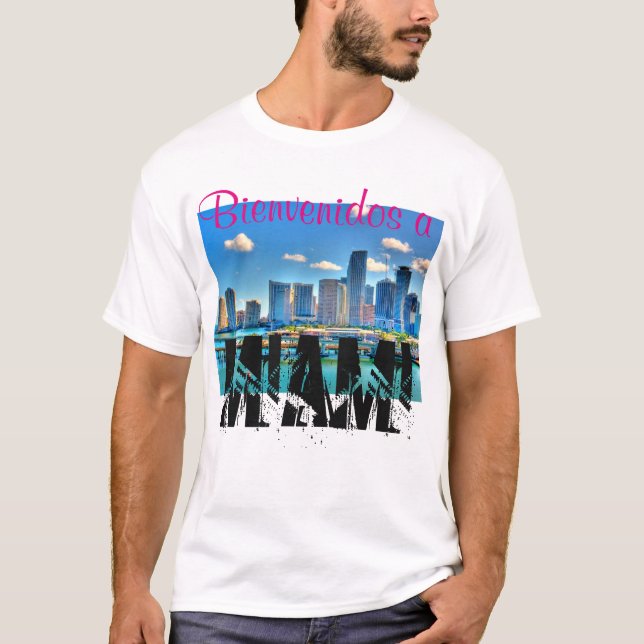 Bienvenidos a Miami Men's T shirt (Front)