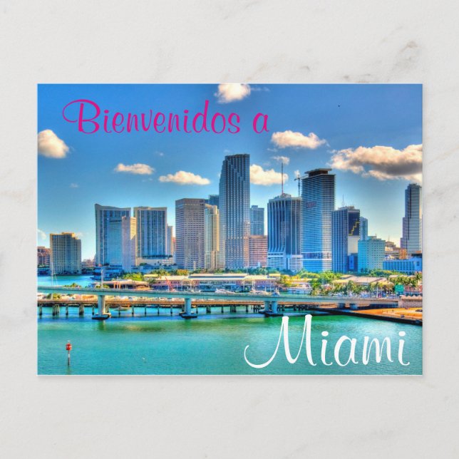Bienvenidos a Miami Postcard (Front)