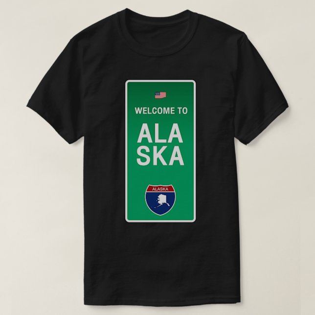 Bienvenue à Alaska TShirt (Design devant)
