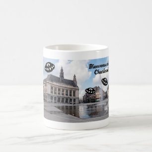 Bienvenue à Charleroi. UFO’s welcome you to Charle Coffee Mug