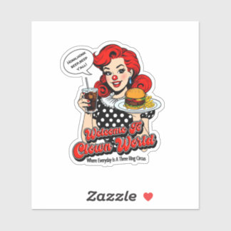 Bienvenue À Clown World Custom-Cut Vinyl Sticker