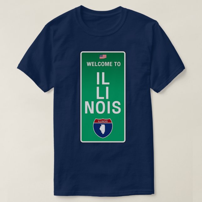Bienvenue à Illinois TS TShirt (Design devant)