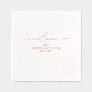 Bienvenue à la baby shower custom name