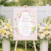 Bienvenue à la Baby Shower Floral Printemps Rose à