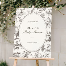 Bienvenue à la Baby Shower Imprimé Tout en Dessin