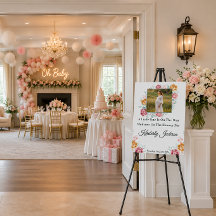 Bienvenue à la Baby Shower Rose Dorée
