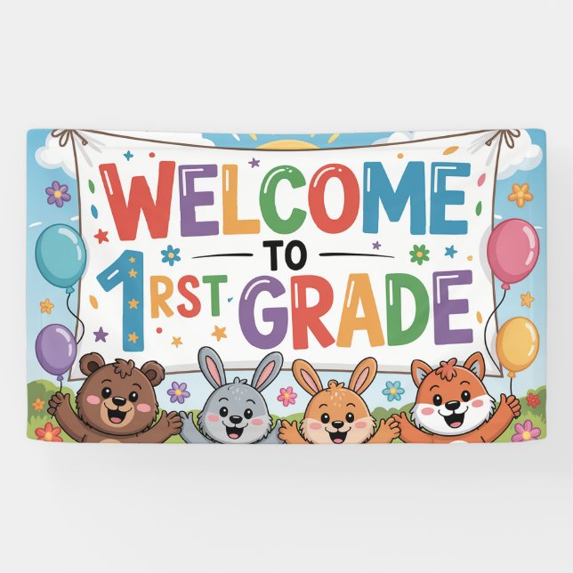 Bienvenue À La Bannière De 1Ere Année Pour Enseign (Horizontal)