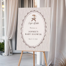Bienvenue à la Café Bebe Vintage Baby Shower