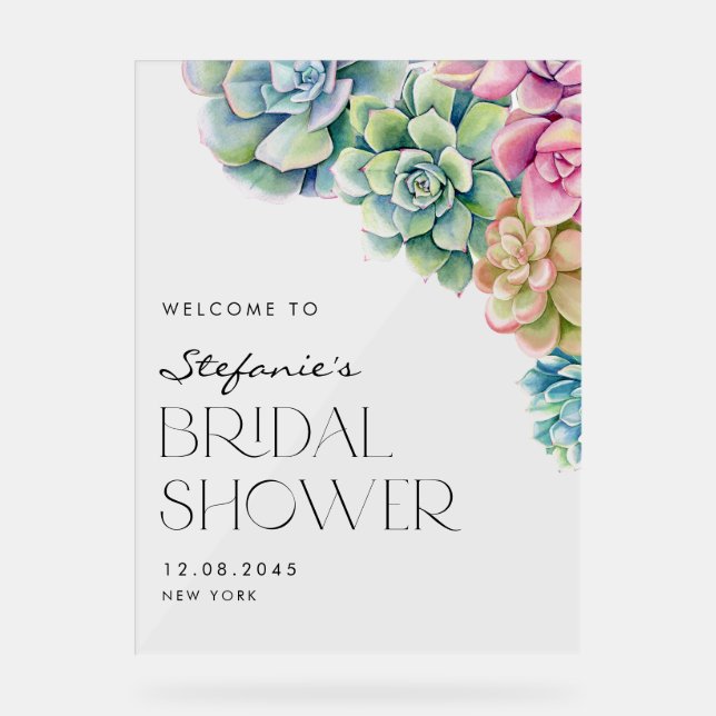 Bienvenue à la douche de mariée d'été avec des suc (Recto)