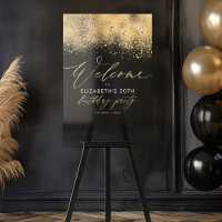 Bienvenue à la fête d'anniversaire Black and Gold