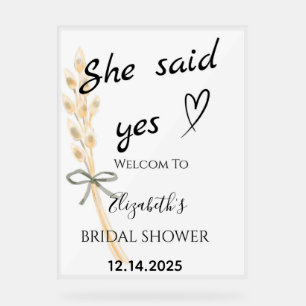Bienvenue à la fête de mariage She Said Yes