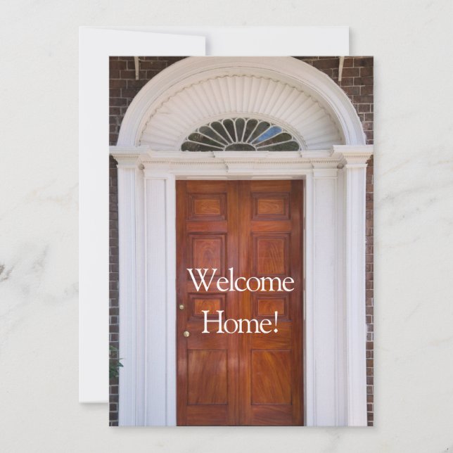 "Bienvenue à la maison" Nouvelle carte de voeux (Devant)