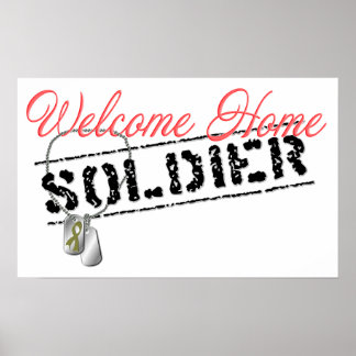 Bienvenue à la maison Poster du soldat