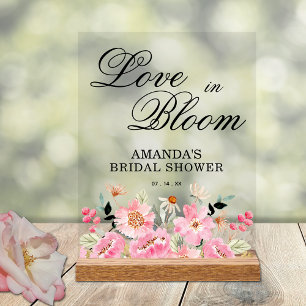 Bienvenue à la soirée de mariage Floral Rose